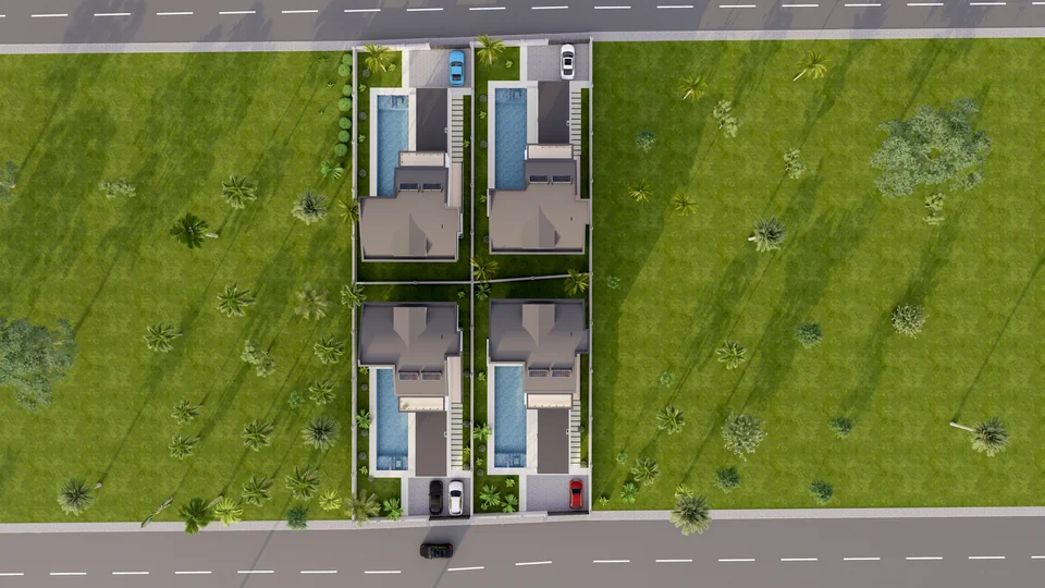Lowe Villas — üstten yerleşim görünümü