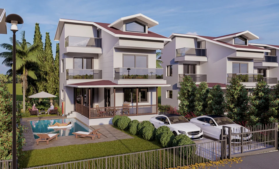 Serenity Garden — cephe ve çevre düzenlemesi